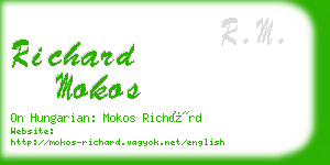 richard mokos business card